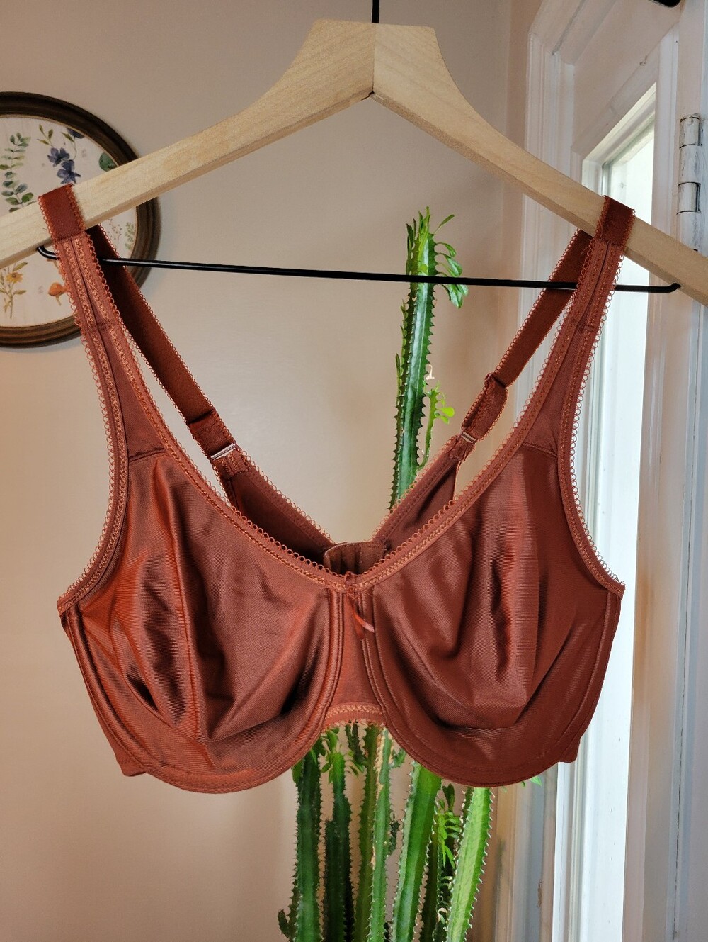 Wacoal Basic Beauty Full Figure Seamless Copper Silky Underwire Bra, Size 38D